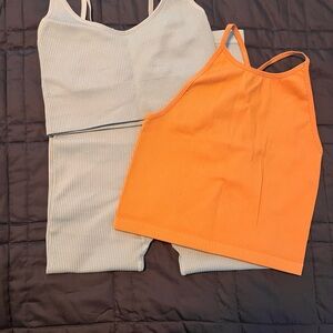 🚨LAST CHANCE 🚨Nasty Girl Ribbed Active Set w/ Sunday Best High Neck Top Bundle!
